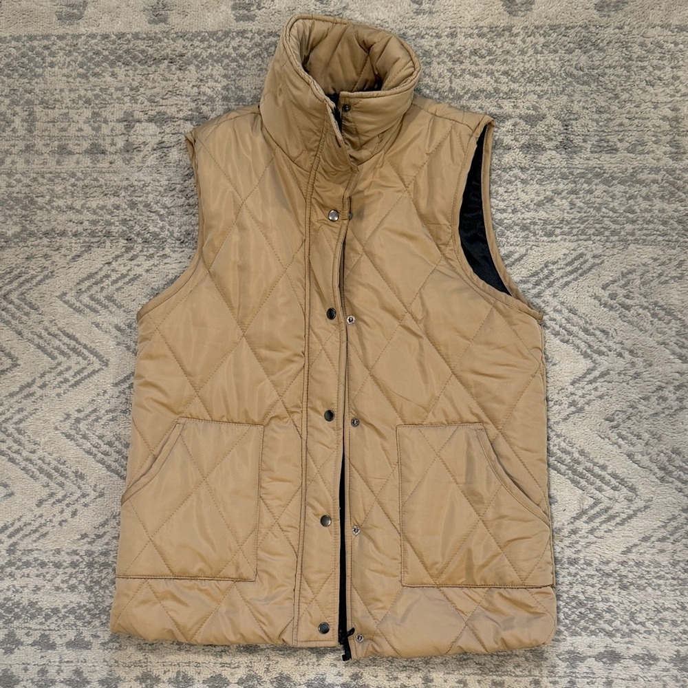 Michelle Mae Tan Quilted Puffer Vest